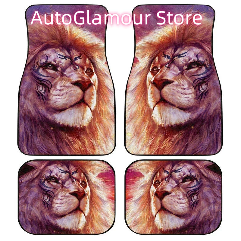 Car Accessories Gift Ideas - الحصير سيارة الأسد المحارب مخصص الأسد