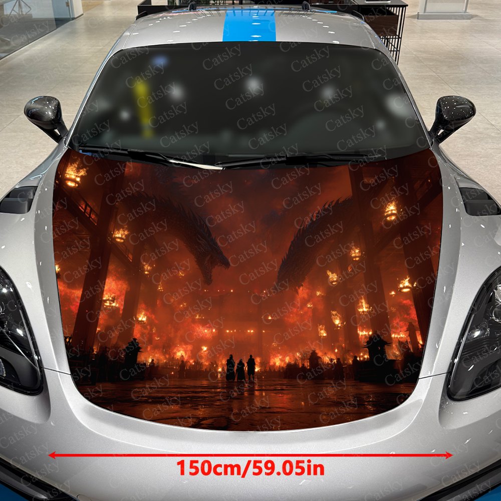 ملصقات غطاء محرك السيارة Flame - مراجعة Car Accessories Gift Ideas وسعره