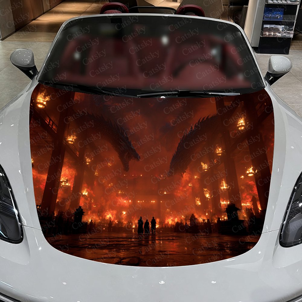 ملصقات غطاء محرك السيارة Flame - مراجعة Car Accessories Gift Ideas وسعره