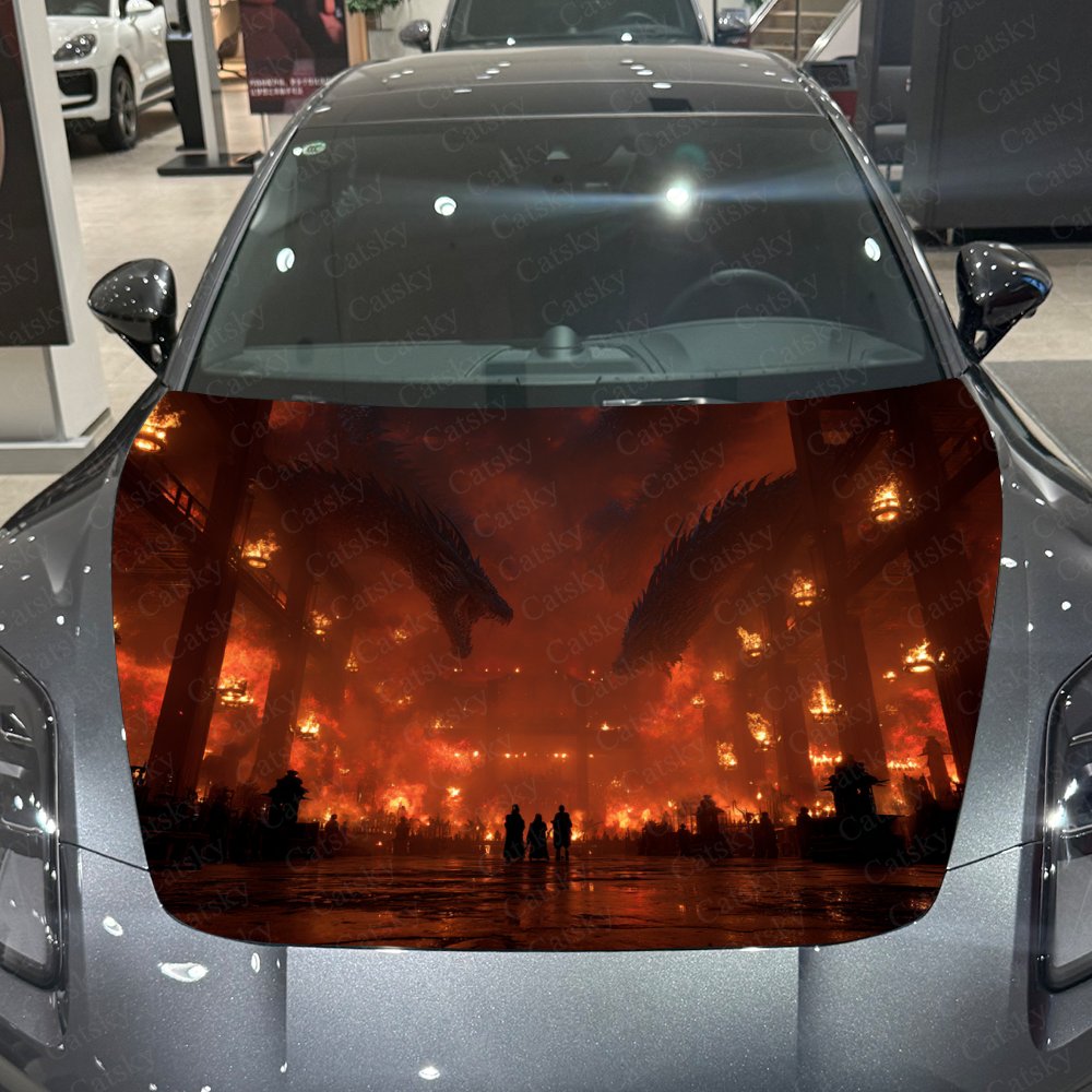 ملصقات غطاء محرك السيارة Flame - مراجعة Car Accessories Gift Ideas وسعره